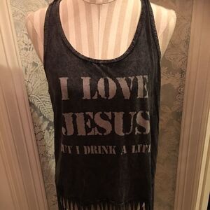 Fringe bottom thick soft knit tank!